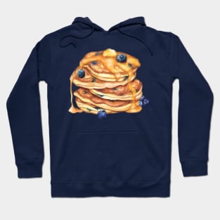 Breakfast Food -Pancakes with syrup and blueberries Hoodie